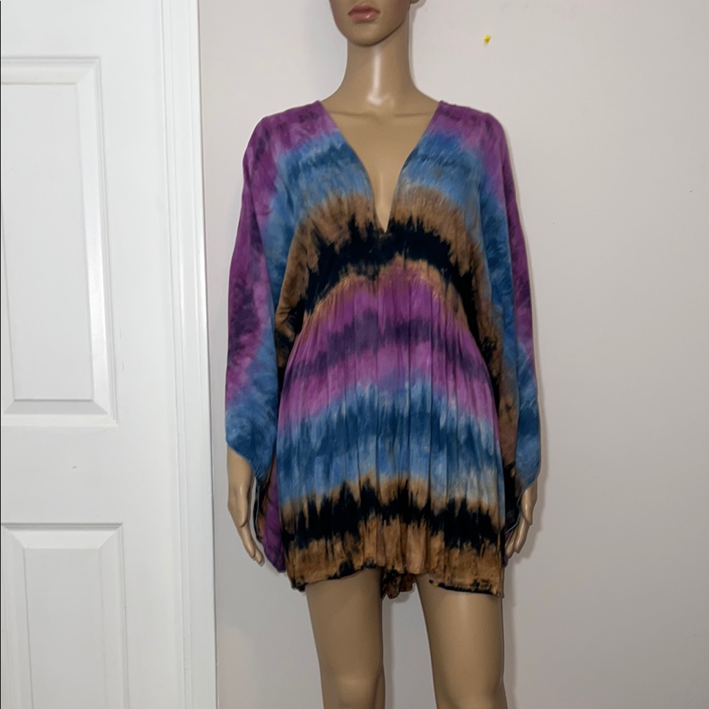Nwt Tiare Hawaii Tie Dye Dolman Sleeve Romper Shorts